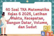 40 Soal TKA Matematika Kelas 6 2026: Latihan Waktu, Kecepatan, dan Bangun Datar
