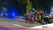 Brimob Polda Metro Bubarkan Balap Liar di Jalan Malaka Jakarta Timur