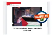 Hoaks: Ronaldo Membentangkan Bendera Palestina, Foto Ternyata Rekayasa