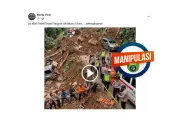 Hoaks Tanah Longsor Beredar di Media Sosial, Foto Diduga Rekayasa