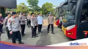 Kapolda Banten Cek Bus Pengamanan May Day, Minta Anggota Humanis