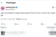 Viral di Media Sosial X: Pertanyaan 'Normal Nggak Sih Nangis Tanpa Alasan?'