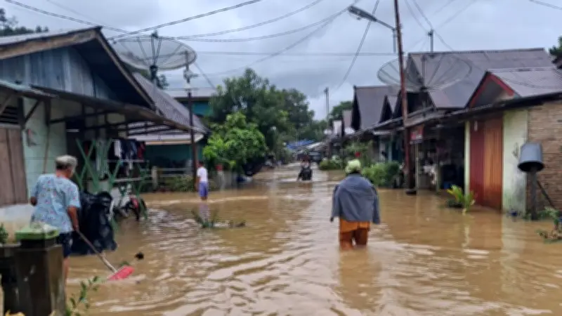 Banjir dan Longsor Terjang Tiga Kabupaten di Sumatera Utara