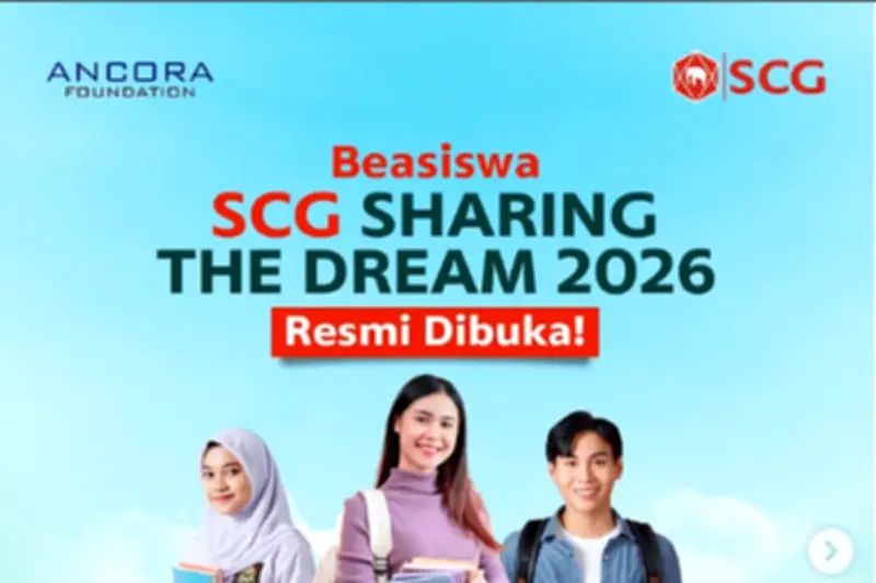 Beasiswa SCG 2026 untuk SMA-S1, Uang Saku Rp2-8 Juta per Tahun
