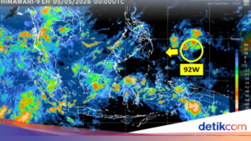 Bibit Siklon Tropis 92W Muncul saat RI Mulai Musim Kemarau