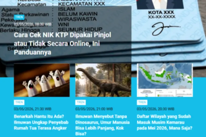 Cara Cek NIK KTP Dipakai Pinjol atau Tidak Secara Online Trending