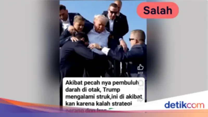 Cek Fakta: Video Trump Dipapah Bukan karena Stroke Akibat Kalah Perang Iran