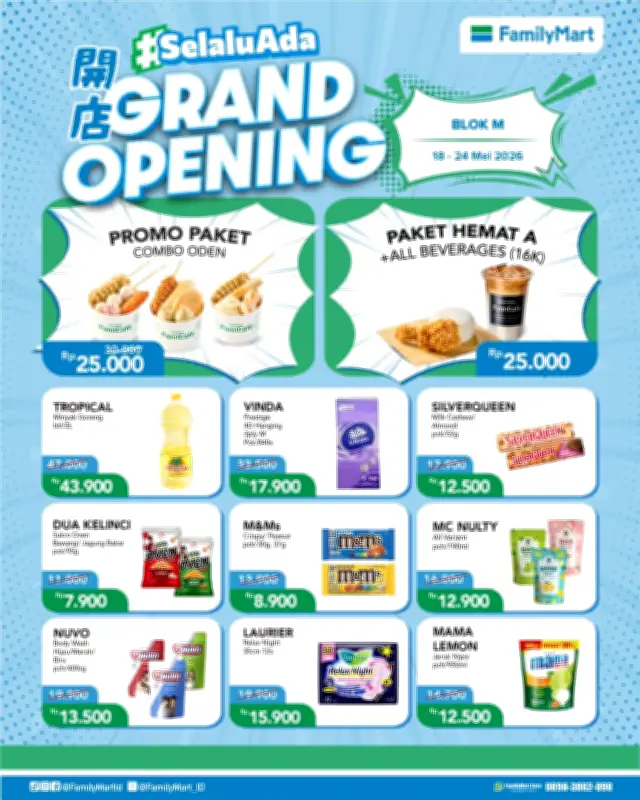 FamilyMart Diskon Besar-besaran di Blok M 18-24 Mei 2026