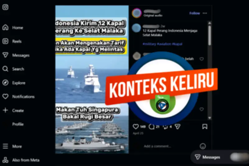 Hoaks Indonesia Kirim 12 Kapal Perang ke Selat Malaka untuk Pungut Tarif