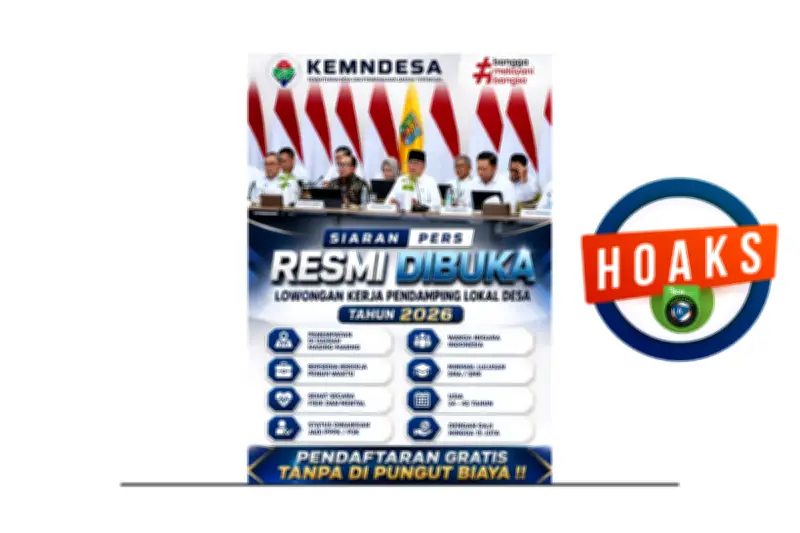 Hoaks Rekrutmen Pendamping Lokal Desa Mei 2026, Waspada Penipuan
