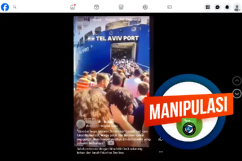 Hoaks Video Warga Israel Panik Tinggalkan Pelabuhan Tel Aviv