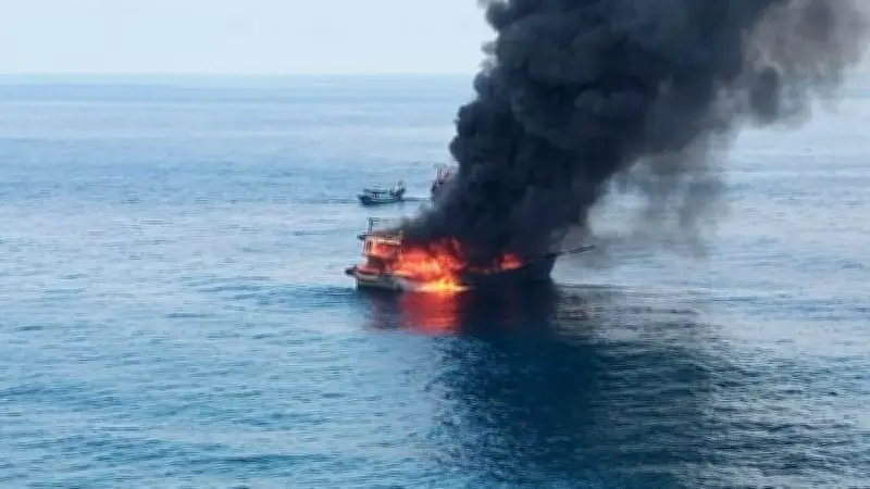 Ledakan Kapal di Teluk Sulteng, Tiga ABK Alami Luka Bakar