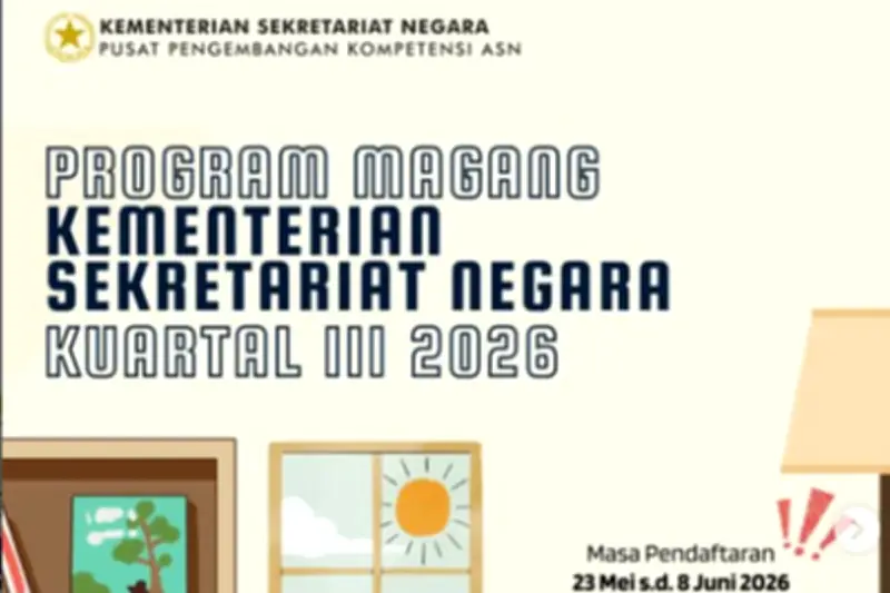 Lowongan Magang Kemensetneg untuk Pelajar SMK dan Mahasiswa Aktif