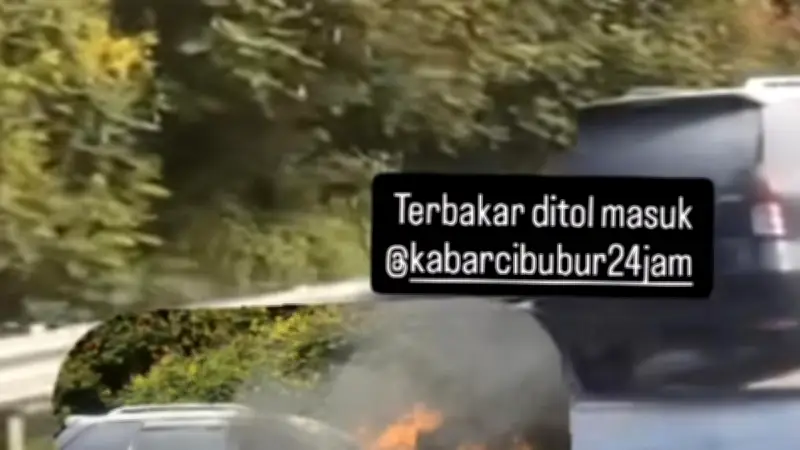 Mobil Avanza Terbakar di Tol Jagorawi, Diduga Korsleting Listrik