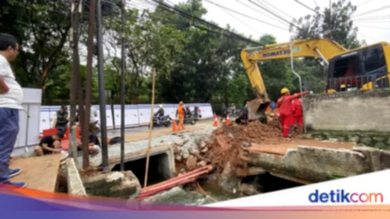 Perbaikan Jalan Amblas Lenteng Agung: Beton Gorong-gorong Terpasang