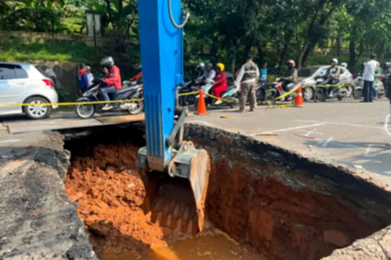 Perbaikan Saluran Air di Jalan Lenteng Agung Ditargetkan Rampung Dua Pekan