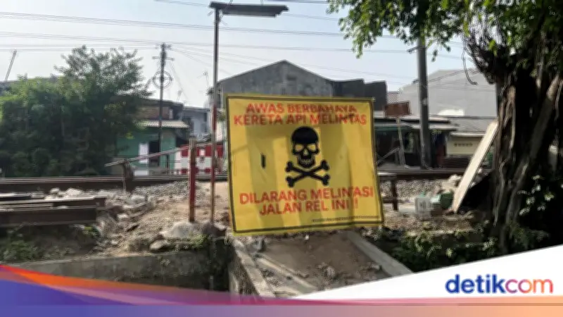 Perlintasan Liar Rel KA di Tebet Jaksel Ditutup, Begini Penampakannya