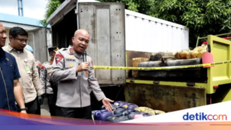 Polda Banten Bongkar Penimbunan BBM Subsidi, 5 Tersangka Ditangkap