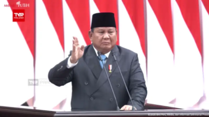 Prabowo Hadiri Paripurna DPR, Sebut APBN Alat Perjuangan Bangsa
