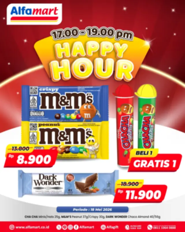 Promo Alfamart Akhir Mei 2026: Diskon Happy Hour dan Beli 2 Gratis