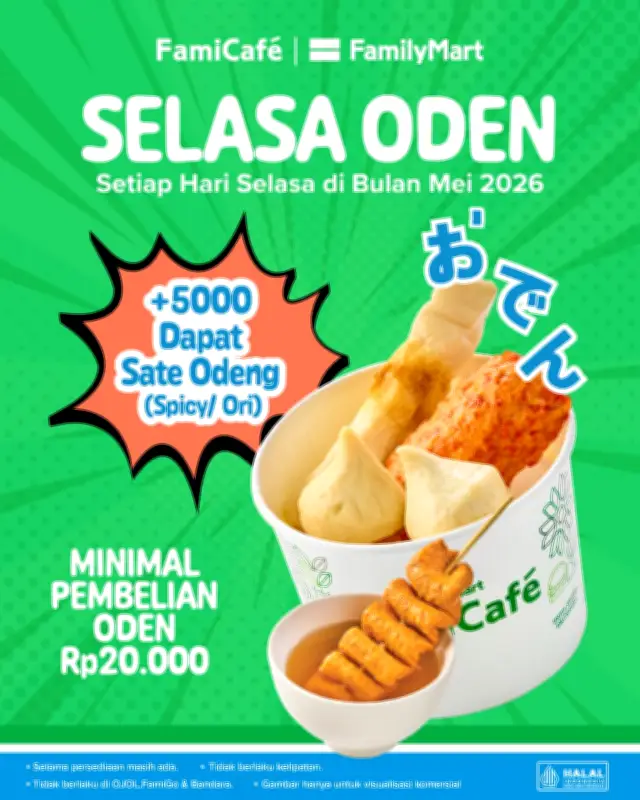 Promo FamilyMart Mei 2026: Diskon Oden Setiap Selasa