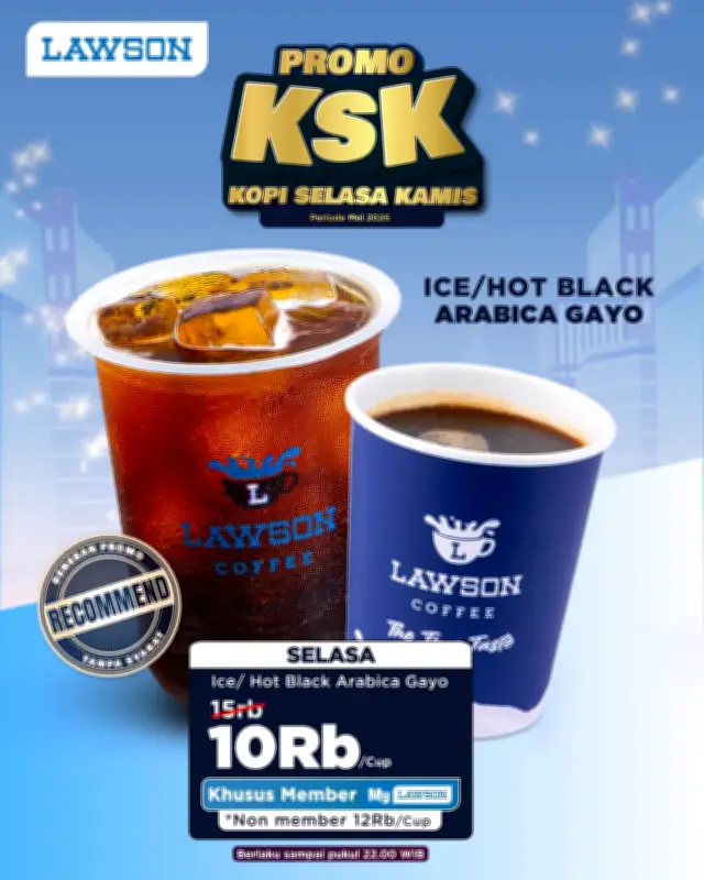 Promo Kopi Lawson: Diskon Spesial Black Arabica Gayo dan Es Kopi Susu