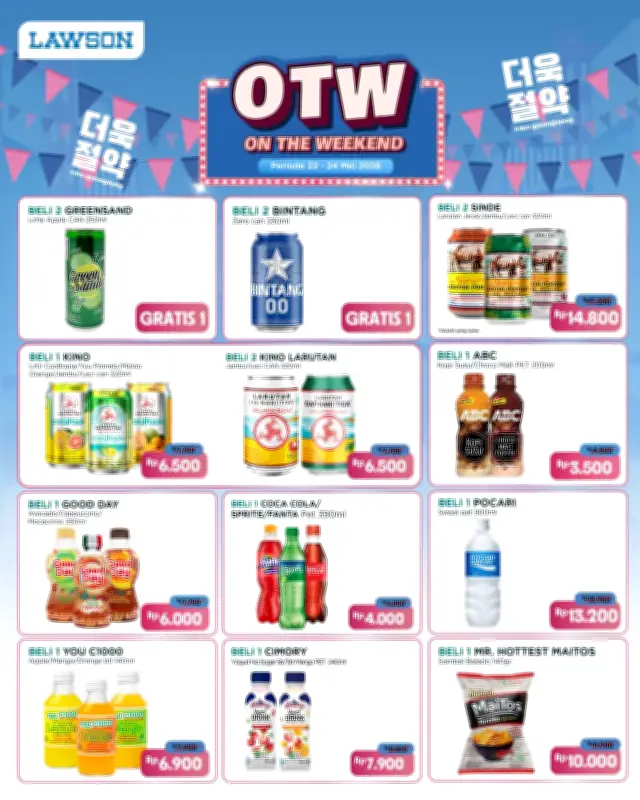 Promo Lawson Mei 2026: Diskon Minuman, Beli 2 Gratis 1, dan FRYDAY