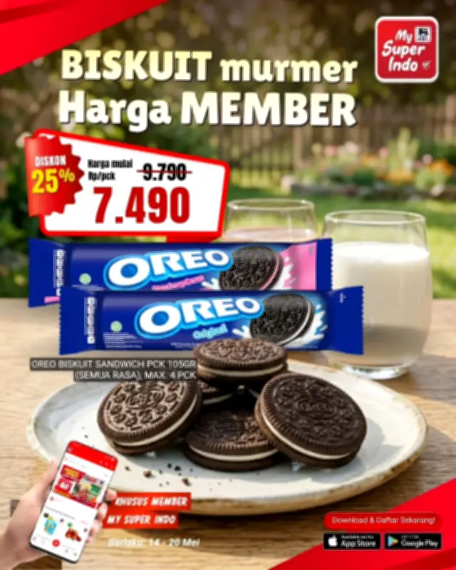 Promo Super Indo 14-20 Mei 2026: Diskon Oreo hingga 40% Frozen Food