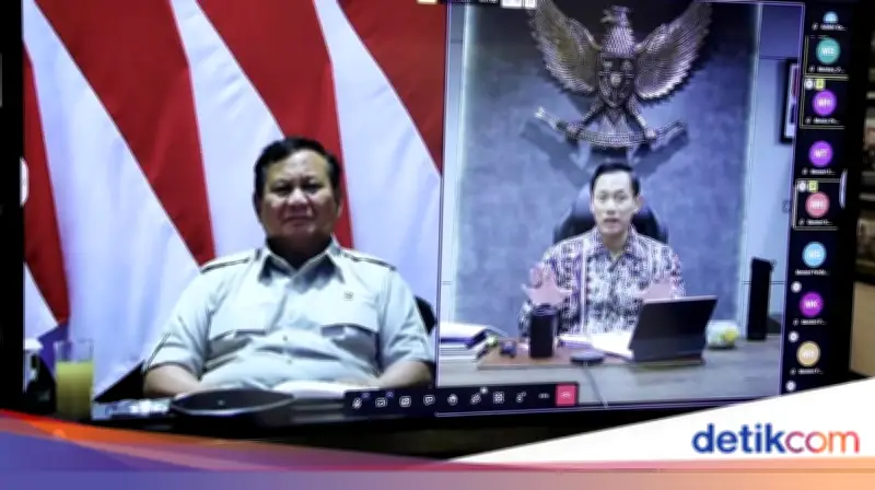 Rapat Virtual, AHY Laporkan Progres Rehabilitasi Pascabencana ke Prabowo