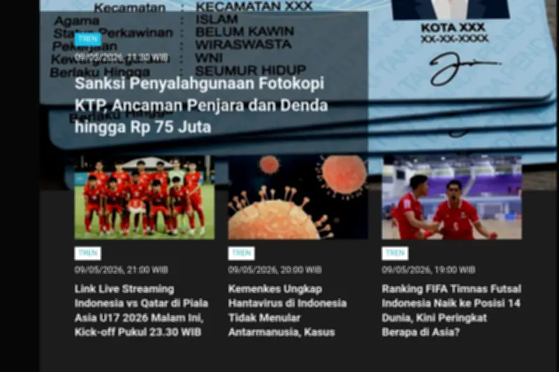 Sanksi Penyalahgunaan Fotokopi KTP Jadi Berita Terpopuler Tren