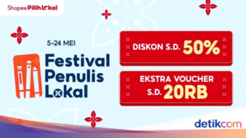 Shopee Festival Penulis Lokal 2026: Diskon hingga 50% untuk Buku Lokal