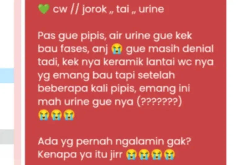 Urine Berbau Feses Tanda Penyakit? Ini Penjelasan Dokter