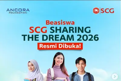 Beasiswa SCG 2026 untuk SMA-S1, Uang Saku Rp2-8 Juta per Tahun