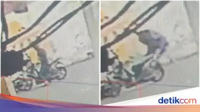 Detik-detik CCTV Polisi Lampung Ditembak saat Tangkap Curanmor Tommy Saputra