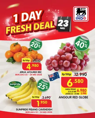 Promo Super Indo 21-27 Mei: Diskon 60% dan Beli 1 Gratis 1