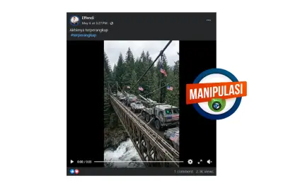 Video Konvoi Militer AS Diserang Rudal Hasil Rekayasa AI