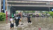 Banjir Berkah: Agus Raup Rp800 Ribu dalam 3 Jam dari Jasa Angkut Gerobak