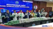BNN Ungkap Kasus Narkoba Rp 211,4 M, 31 Tersangka Ditangkap