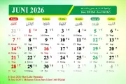 Kalender Juni 2026: Tanggal Merah, Libur Nasional, dan Long Weekend