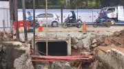 Perbaikan Jalan Ambles Lenteng Agung Capai 70 Persen, Box Culvert Dipasang