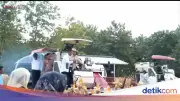 Presiden Prabowo Panen Jagung Naik Corn Reeper di Tuban
