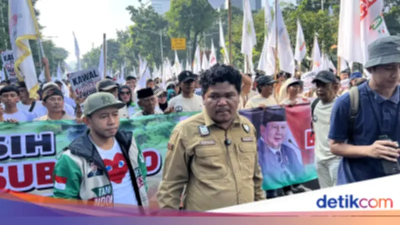 7.000 Petani dan Pedagang Dukung Prabowo di Patung Kuda Jakarta