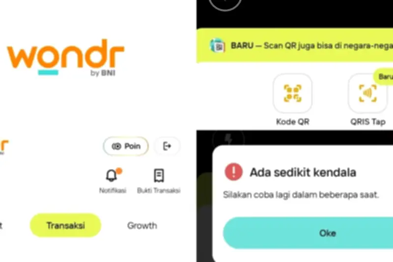 Aplikasi Wondr BNI Alami Gangguan pada Senin Siang