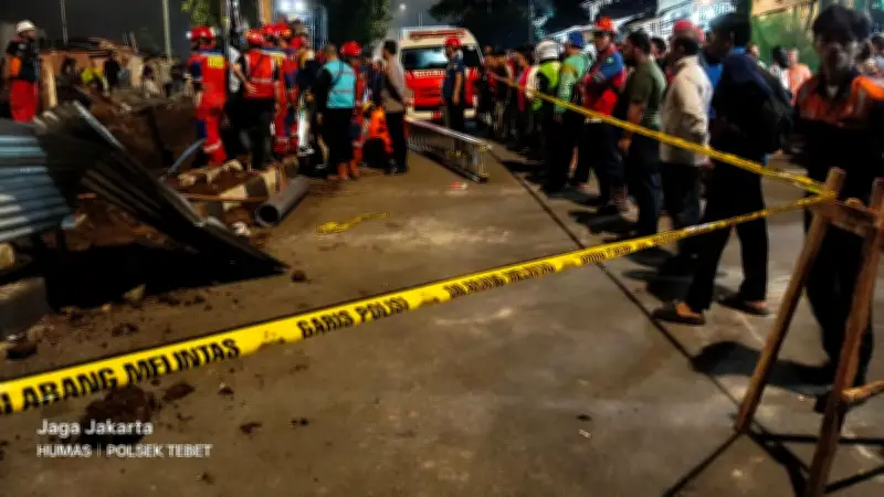 Balita Tewas Terperosok Lubang Proyek di Tebet, Polisi Selidiki Kelalaian