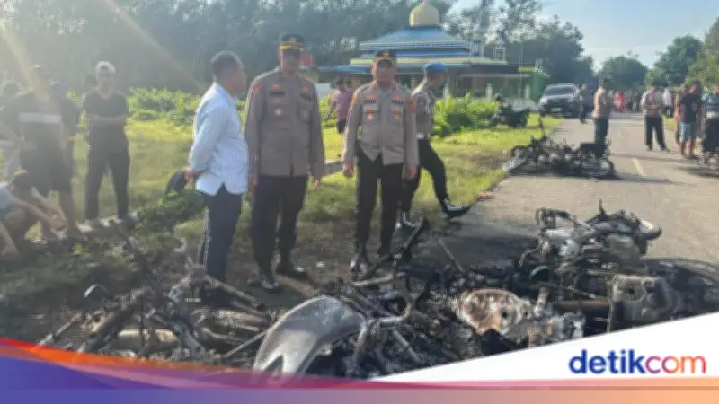 Bentrok Lahan di Sergai: Truk dan Puluhan Motor Dibakar