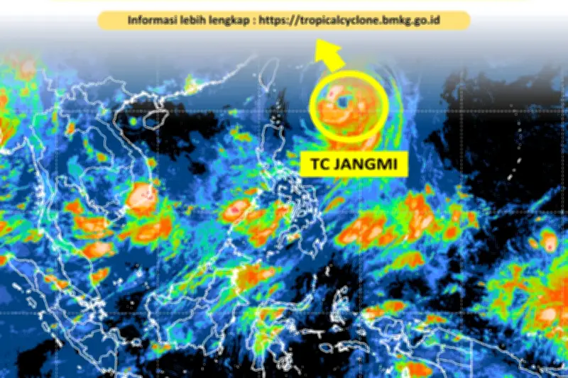 BMKG Deteksi Siklon Tropis Jangmi, Intensitas Menguat ke Kategori 3