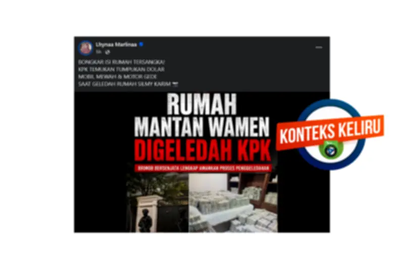 Cek Fakta: Foto Tumpukan Uang Dollar Sitaan KPK dari Silmy Karim Hoaks