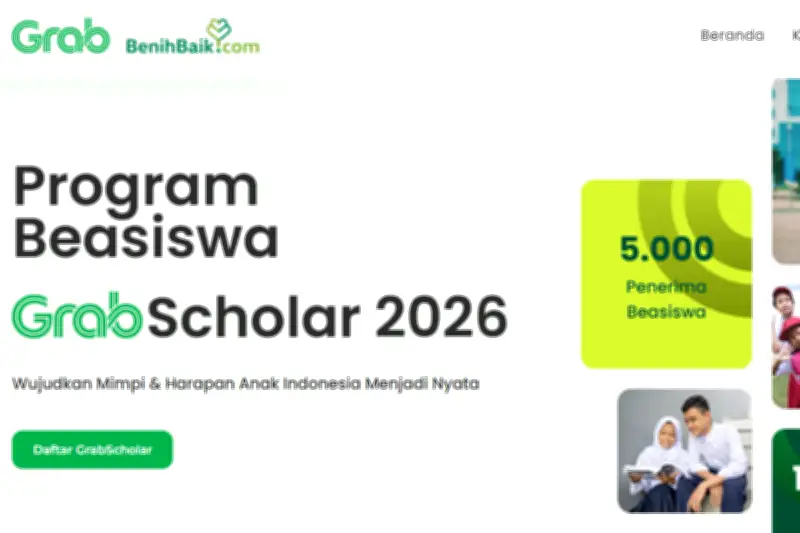 Grab Buka Beasiswa GrabScholar 2026 untuk SD hingga S1, Cek Syaratnya
