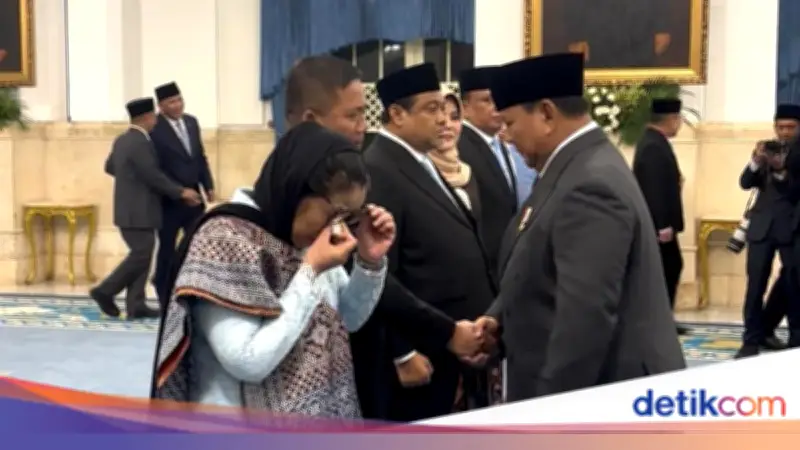 Haru Nanik Menangis Usai Dilantik Prabowo Sebagai Kepala BGN