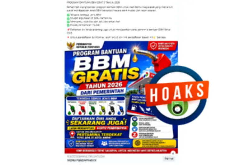 Hoaks BBM Gratis 2026 Beredar, Modus Penipuan Berkedok Program Pemerintah